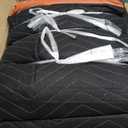 Simpli-Magic Heavy Duty Padded Moving Blankets 72" x 40"  12 Pack  Packing Blankets, Furniture Covers for Moving (Black/Orange)