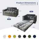 MAXYOYO Convertible Sofa Bed, Pull Out Loveseat Sleeper Sofa, 2 in 1 Folding Couch Bed