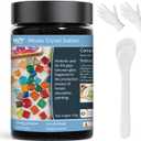 Mosaic Crystal Grout 130g, Mosaic Tile Accessories, No Water Needed, Fast-Drying, Essential for Handmade Grouting, Mosaic Crystal Sealant for All Tiles & Surfaces (Black)