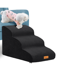 Topmart 3 Tiers Foam Dog Ramps,Non-Slip Pet Step,Extra Wide Deep Dog Stair
High Density Foam Pet Stairs/Ladder,Best for Older Dogs,Cats,Small Pets