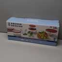 Anchor Hocking Classic Glass Food Storage Containers with Lids, Red, Model Number: