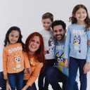 Bluey Bingo Chilli Mom Bandit Dad Long Sleeve Matching Family T-Shirt Toddler to Adult