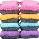 UPSTAR Dish Sponges Kitchen, Microfiber Cleaning Scrubber for Dishwashing, Sink, Basin and Multi-Pupose, Size L, Pack of 8