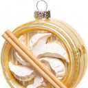 Set of 2 Hand Blown Glass Steamed Dumpling Ornament, Hanging Glass Chinese Food Ornaments for Christmas Tree