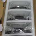 5-Pack Borosilicate Glass Containers with Tempered Lids, 35.2oz/4.4 Cup Airtight Meal Prep Set, Microwave/Freezer Safe (Gray)