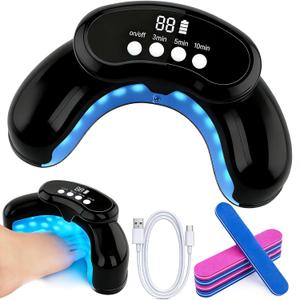 Nail Fungus Laser Treatment LED Light Device-Nail Fungus Treatment,Solution for Damaged Discolored Thick Toenails & Fingernails - Black
