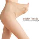 2 Pairs Women's Sheer Tights, 1D Ultra Thin Soft Nylon Regular Panty Multicolour High Sheer Anti-slid Pantyhose (Dark Skin Color)