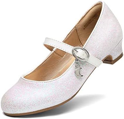 DREAM PAIRS Girls Mary Jane Low Heel Princess Flower Wedding Party Pump Dress Shoes 13