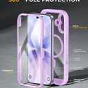 Miracase for iPhone 17 Case 6.3'', Full-Body Military Grade Drop Protection Outdoor Phone case with Built-in Glass Screen &Camera Control,Easy Installation,No Gap,Compatible with MagSafe, Light Purple