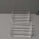 Aheroi Large Acrylic Risers, 8 Pcs 2 Set(7L~8L~9L) Acrylic Display Set Rectangular Stands Shelf Clear Display Risers for Decor, Cake Shelves Retail Shoe Showcase