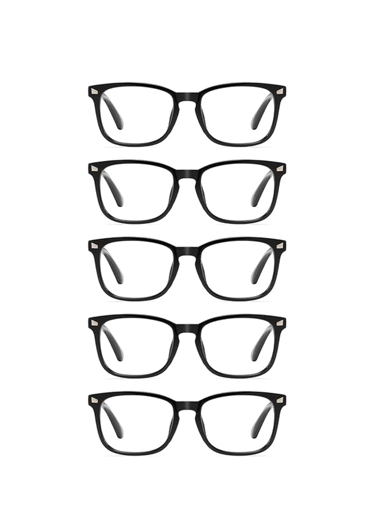 CCVOO Reading Glasses for Women/Men, Eyeglasses, Blue Light Readers for Women/Men, Computer Eye Glasses, Cheaters, Magnification Strength 2.5 ×, Pack Of 4