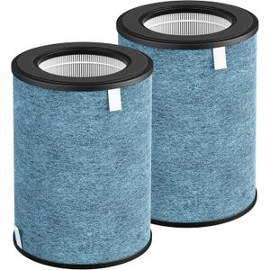 HP302 Replacement Filter Compatible with Shark HP302, HP301 NeverChange Air Pur-ifier MAX, HP200 Series Air Puri-fier MAX, 3-in-1 Filter, Part # HE3FKPET, 2 Pack