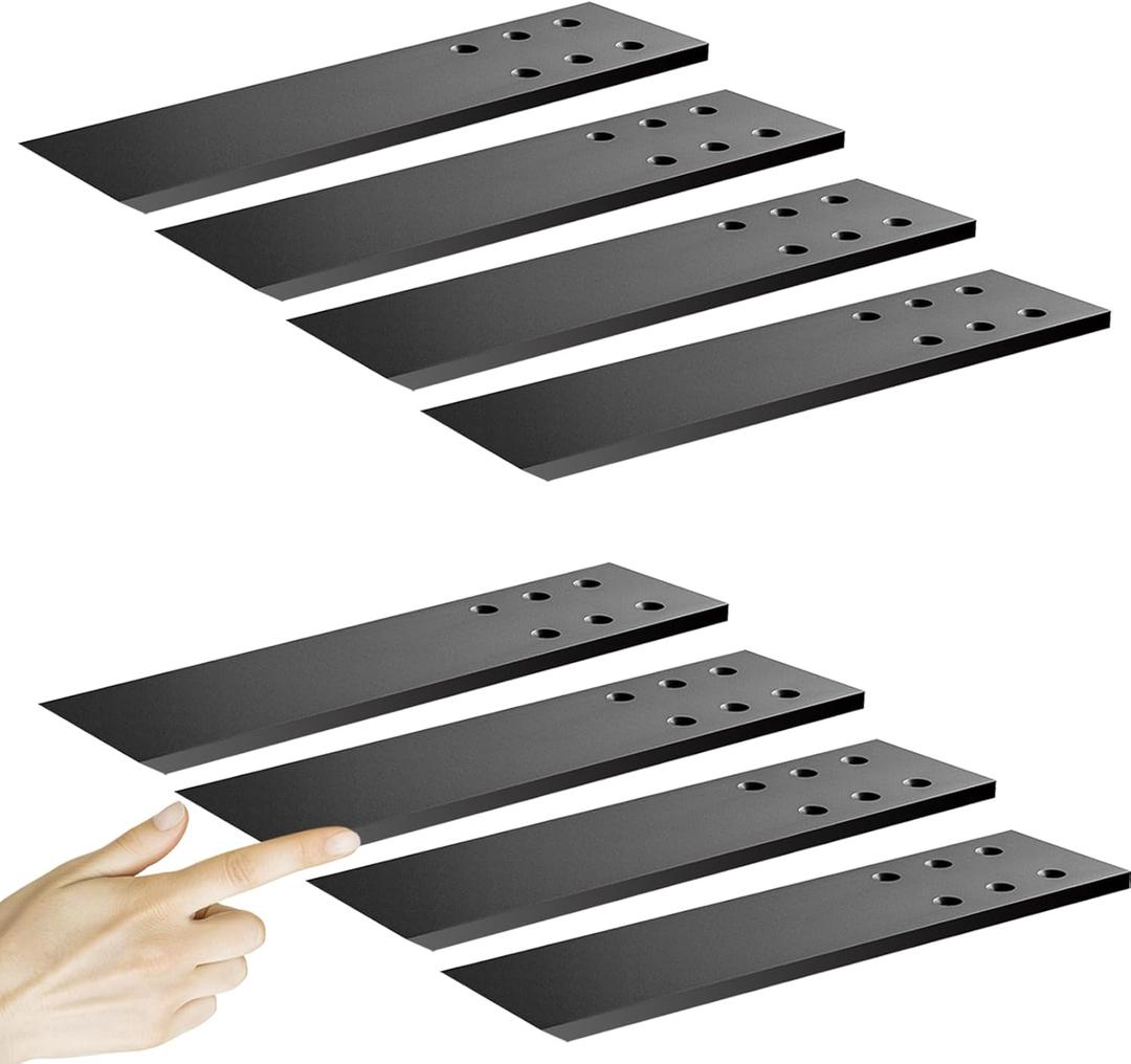 Hidden Granite Countertop Support Brackets 8 Pack 14" L x 2.5" W,3/8" Thick Heavy Duty Counter top Brackets,Flat Black Wall Mount Support Countertop Overhang Support for Quartz, Wood, Concrete,Island