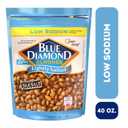Blue Diamond Almonds Low Sodium Lightly Salted Snack Nuts, 40 Oz Resealable Bag (Pack of 1) (EXP 08/26/26)