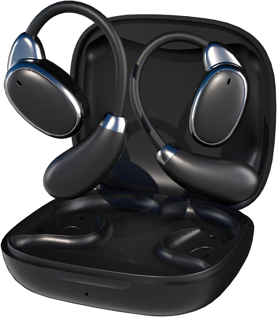 AI Translation Earbuds Wireless Bluetooth - 150 Languages Open-ear Headphones Translator for iPhone and Android 3-in-1 Real Time Translating Device for Travel Business Learning with Charging Case