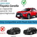 260lbs Lockable Roof Rack Cross Bars Compatible with Toyota Corolla 2022-2025 (with Flush Side Rails), Heavy Duty Aluminum Roof Rails Crossbars Rooftop Luggage Racks for Corolla 2022 2023 2024 2025