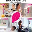 Magnetic for iPhone 16 Pro Case, Compatible with Magsafe, Suction Cup Phone Mount, 2 Screen Protectors - Camera Protector, Silicone Shockproof Protective Phone Cover 6.3", Neon Pink