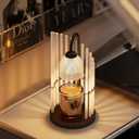 Stylish Candle Warmer Lamp with Timer and Dimmer,Electric Candle Lamp Warmer for Home Decor Elegant Night Light,Mom Christmas Housewarming Gifts,Candle Warming Lamp with 2 Bulbs (A-Frosted White)