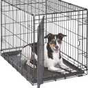 Midwest Homes for Pets 30-Inch New World Crate for Medium Breeds, 21-40 lbs, Single Door Folding Dog Crate, Leak-Proof Tray & Secure Latch, Portable, Durable & Easy to Assemble