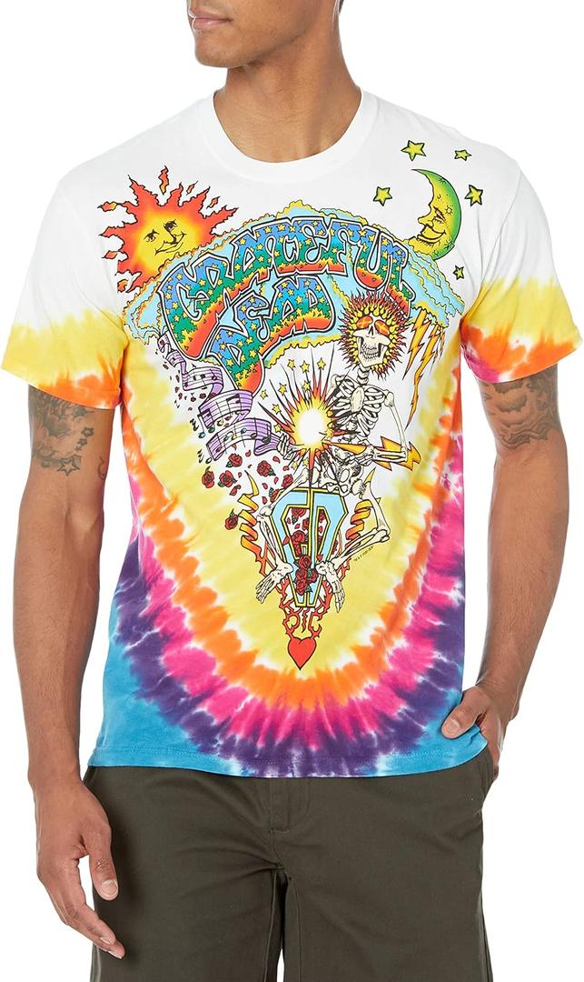 Liquid Blue Unisex Adult Grateful Dead Summer Tour 1992 Rainbow (XX-Large, Tie Dye)