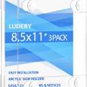 Acrylic Window Sign Holder 8.5 x 11 with 4 Suction Cups,Clear Acrylic Frames Glass Window Wall Mount,Advertising Signage Sign Holder for Mall, Office, Home, Store, Restaurant (3 Pack)