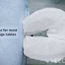 500 Count Face Cradle Covers for Massage Table, Medical-Grade Nonwoven Disposable Headrest Covers for Massage Chair, 12 * 16 inches White SPA Face Rest Cover