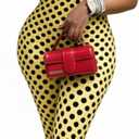 Womens Polka Dot Capri Jumpsuits Sleeveless Halter Neck Backless Summer Sexy Romper Going Out Party Club Outfits (Yellow, XL)