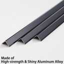Trimold Matte Black Aluminum Peel and Stick L Molding Corner Guards with 90 Angle for Wall Door Frame Cabinet Baseboard Protection and Decoration, 35.4in x 0.8in (3Pcs)