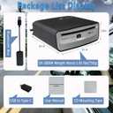 Portable CD Player for Car, External USB Compact Disc Drive for Vehicles Without Built-in Audio, Advanced Anti-Skip & Resume Playback, Dual Connection for Road Trips, Black
