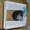 Window Air Conditioner Side Panels Fit for 8000BTU, AC Side Panels with Frame for Window Units, AC Window Unit Side Panels, Universal AC Accordion Filler, Window AC Curtain Replacement 2 Pack