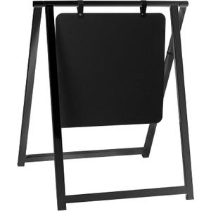 Ilyapa Metal Double Sided Swinging Chalkboard Sidewalk Sign - 24 X 30 inch Black Magnetic A Frame Alternative Menu Board for Many Kinds of Events