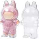 Protective Case for LABUBU, Clear Display Case with Keychain, (Doll Excluded, 1PCS Style A Standing)