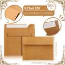 Fainne 800 Pack Brown Envelopes Bulk, Kraft Envelopes for Invitation, 120 GSM Gift Card for Office, Gift, Party, Baby Shower, Wedding (A2 5.75 x 4.375")