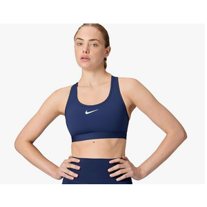 Nike Women's Swoosh Sports Bra (Medium Support) (Midnight Blue), Size M