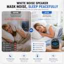 Portable Bluetooth Speaker with White Noise Machine, LED Color Lights, Aromatherapy Diffuser, Sleep Sound Machine for Sleep, Yoga, Home, Office & Bedroom, Gift for Women, Men, Kids & Friends