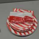 96Pcs Red and White Striped Party Supplies Red and White Striped Paper Plates and Napkins New Year Tableware Set Circus Theme Party Decorations for New Years Eve Carnival Birthday Picnic BBQ Serves 24