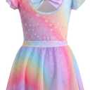 Mecceos Girls Ballet Leotard with Removable Skirt Dance Dress for Ballet Class Recital Practice