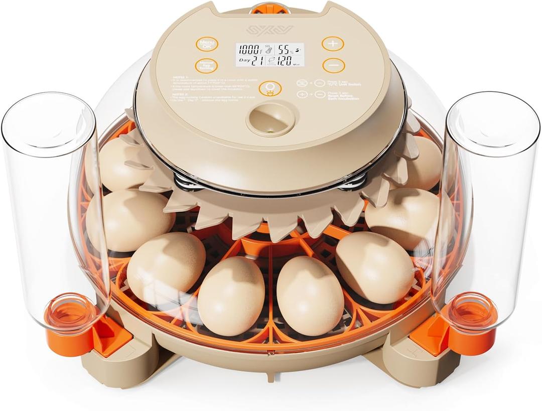 Innsky Incubators for Hatching Eggs,12 Egg Incubator with Automatic Egg Turning and Humidity Control, Chicken Egg Incubator with Temperature Control, Egg Candler