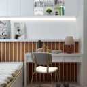 YENHOME 3"X590" Peel and Stick Mirror Frame Wood Wallpaper Border Peel and Stick Bathroom Mirror Frame Border Brown Wood Grain Tape for Mirrors Bulletin Board Border Trim Mirror Border Peel and Stick
