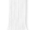 American Trends Baby Knee High Socks Tube Long Stockings for Girls Boys Newborn Infants Toddlers Ruffled Uniform Socks White 0-6 Months, White