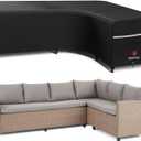 Rosefray Outdoor L-Shaped Sectional Cover-600D Patio Sectional Sofa Cover, Waterproof Furniture Covers for Deck, Lawn,Backyard 105x85 Right Facing Black