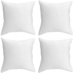 18 x 18 Throw Pillow Insert - Pack of 4 White, Down Alternative Pillow Inserts for Decorative Pillow Covers, Throw Pillows for Bed, Couch Pillows for Living Room (18" x 18" (Pack of 4))
