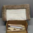 Zakkart Cat Perch for Window Sill with Bolster - Orthopedic Hammock Design with Premium Hardwood & Robust Metal Frame - Cat Window Seat for Large Cats and Kittens - Natural Color Wood Brown Bed, 24''W