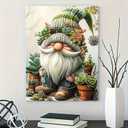 Easy Paint by Numbers Kit for Adults Beginner, Gnome Adult Paint by Number Kits on Canvas, DIY Painting with Numbers for Adults, Acrylic Simple Oil Paint by Number Kits for Home Wall Decor 16x20 In