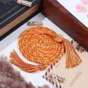 24 pcs Graduation Honor Cords 68" Grad Braided Honor Cord with Tassel Honor Rope Grad Cords Bulk for Graduation Students Bachelor Master Doctoral Gown Grad Decor (Orange and Yellow)