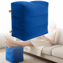 Inflatable Foot Rest Pillow, Height Adjustable Leg Elevation Cushion for Airplane Travel, Car, Office, and Home Use – Foot Stool for Elderly, Bedridden, and Long Flight Comfort, 1 Pcs