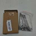 Uxcell 5pcs Double-Ended Stud Screws, M8x100mm 304 Stainless Steel Dual-Threaded Rod Bolts with Nuts and Flat & Lock Washers Double End Threaded Stud Screw Bolt for House Maintenance