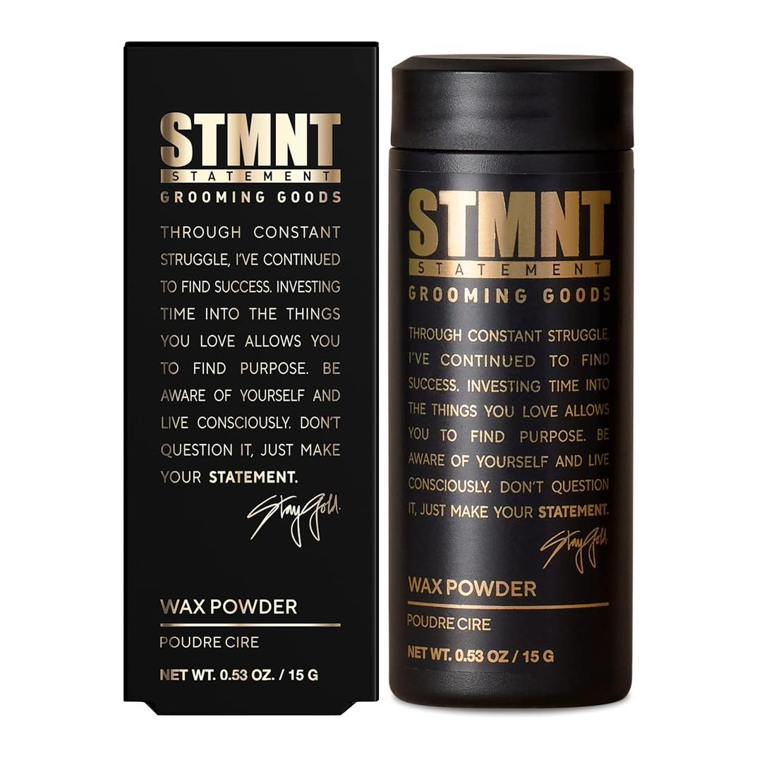 STMNT Grooming Goods Wax Powder, 0.53 oz | Semi-Matte Finish | Added Grip and Volume | Medium Control | Easy To Wash Out | Fuller Feeling Hair 