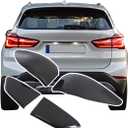 ABS Blackened Rear Tail Light Lens Taillight Kit Fit Compatible with BMW X1 F48 F49 2020-2022 Car Exterior Taillight Protection Cover Accessories