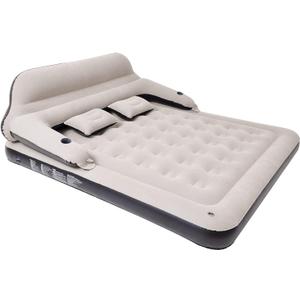Queen Size Air Mattress Inflatable Bed with Headboard and Pillows, Blow Up Sofabed